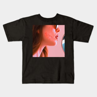 fantacy girl with attractive lips Kids T-Shirt